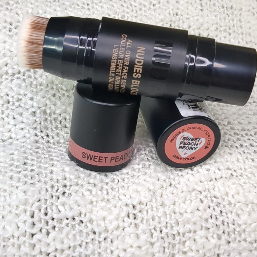 NUDESTIX Nudies Bloom Multi-Use Blush Tint in Sweet Peach Peony, 7g/0.25oz